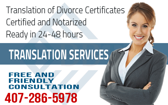 Spanish translation of Divorce Certificate,fast translation service,Spanish translation,certified and notarized